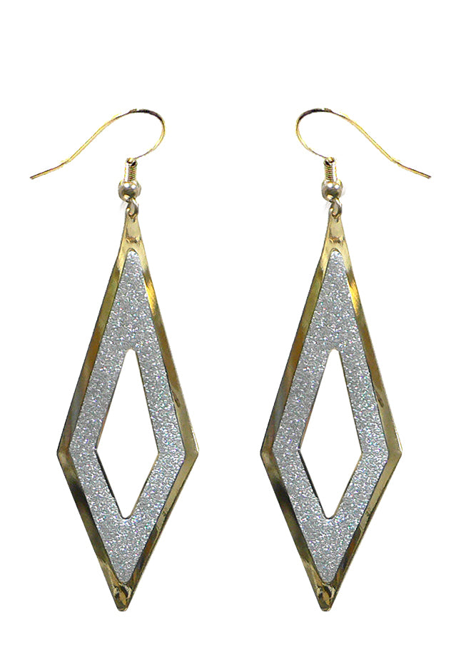 Dangle Earrings Gold or Silver Trim U89175-4765clr