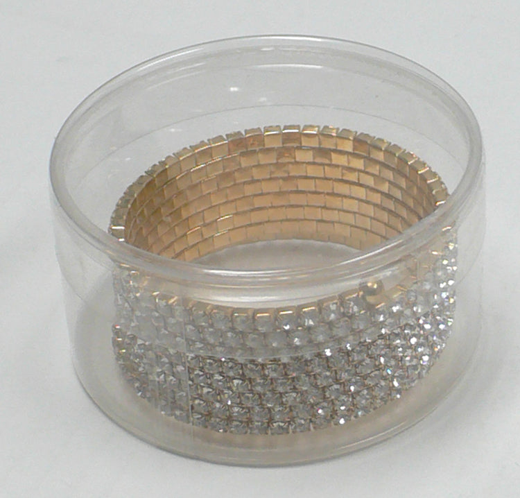 Dozen Pack Bella Crystal Spiral Bracelet 8 Strands Crystal Spirals for Bridal,  Parties 5614-D