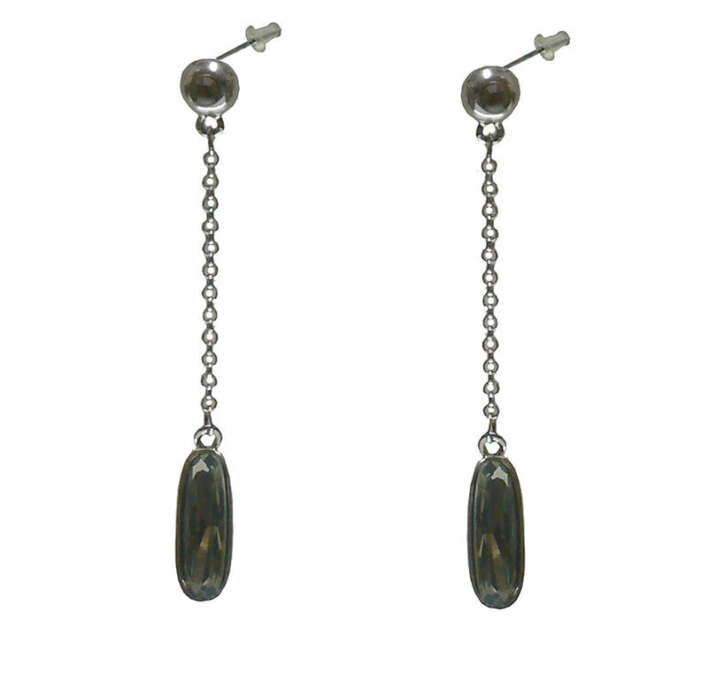Dangle Earrings Hanging length 3" Chain with Oblong PendantNI89400-30740