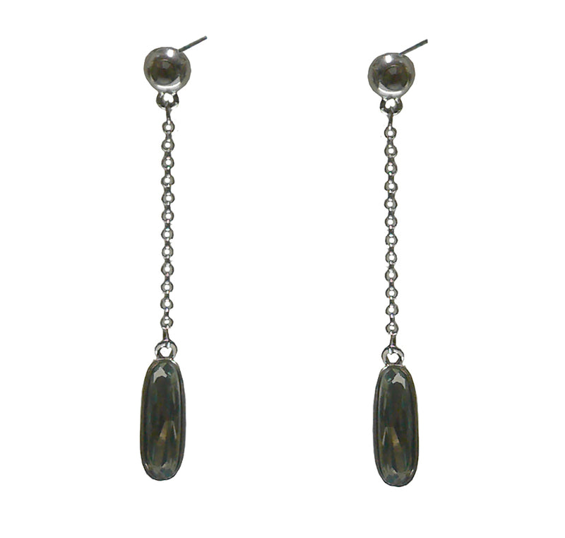 Dangle Earrings Hanging length 3" Chain with Oblong PendantNI89400-30740